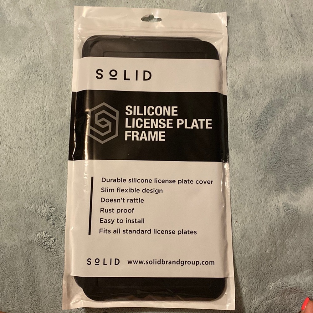Silicone license plate frame